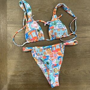 Summer Print Bikini, Size XS